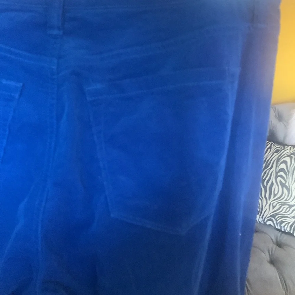 Ann Taylor LOFT super skinny blue corduroy skinny jeans - Picture 7 of 9